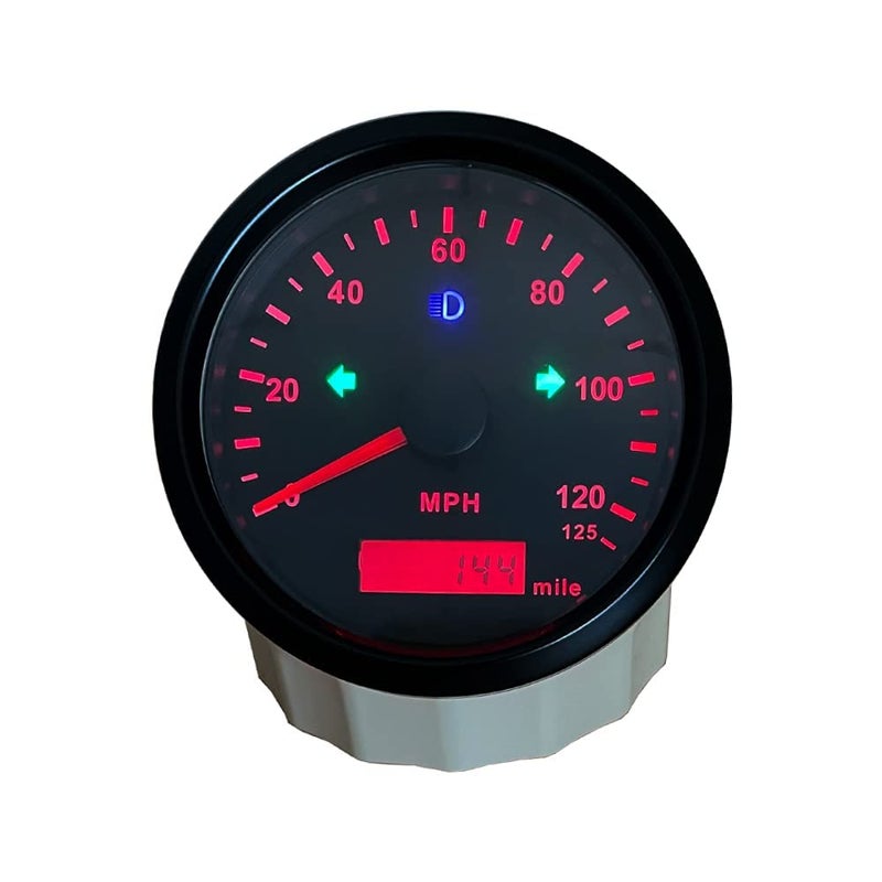 ELING GPS Speedometer Odometer 125MPH Mileage Adjustable Overspeed Alarm for Boat Car Truck Motorcycle 85mm - Image 2